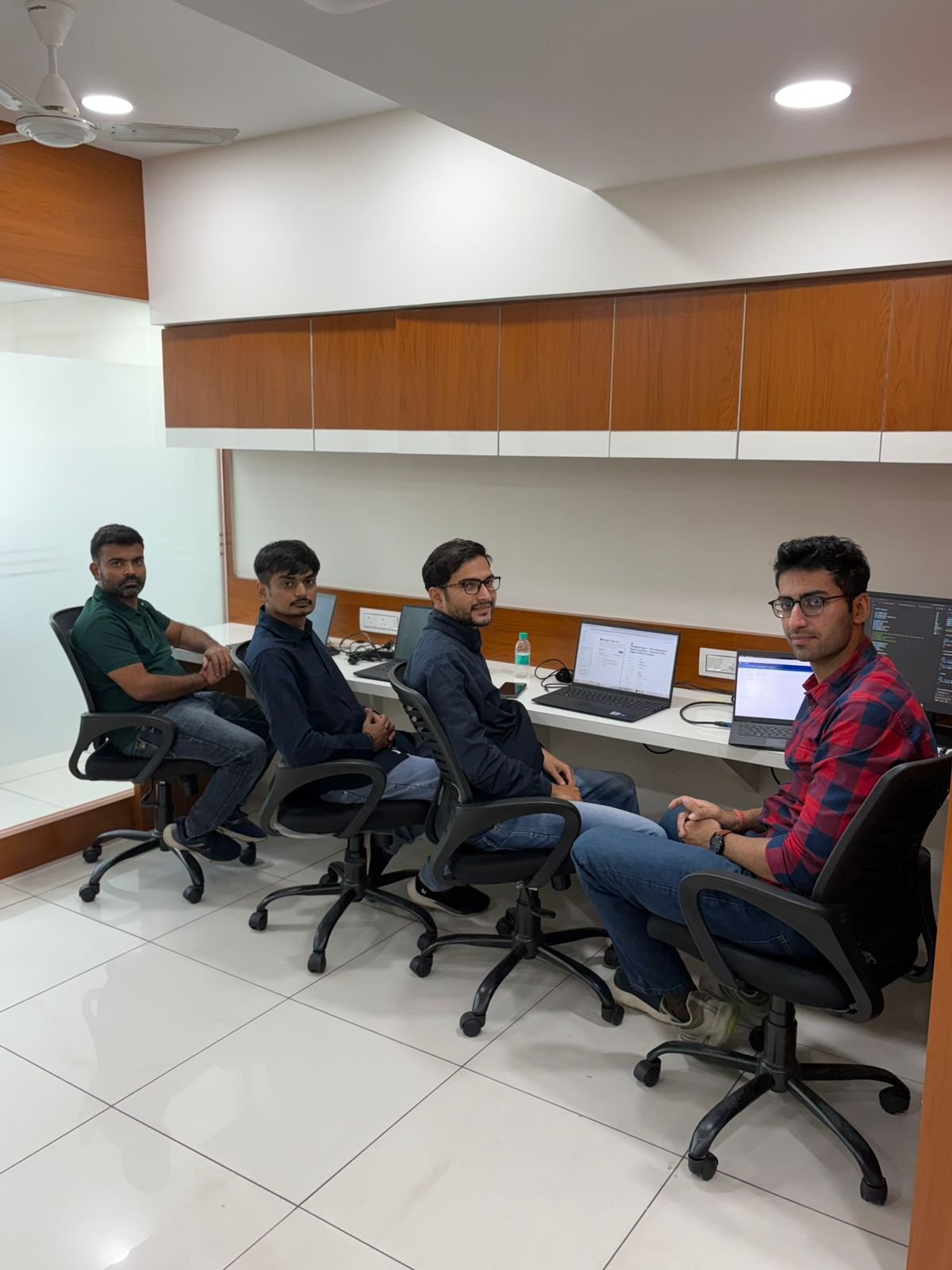 Ahmedabad office — full team at desks